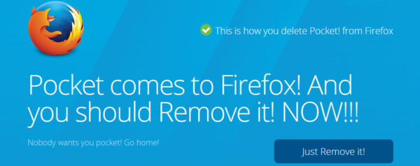 How To remove Pocket from firefox