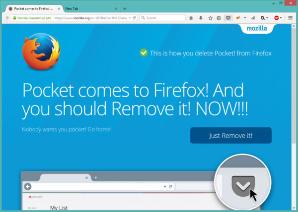How To remove Pocket from firefox