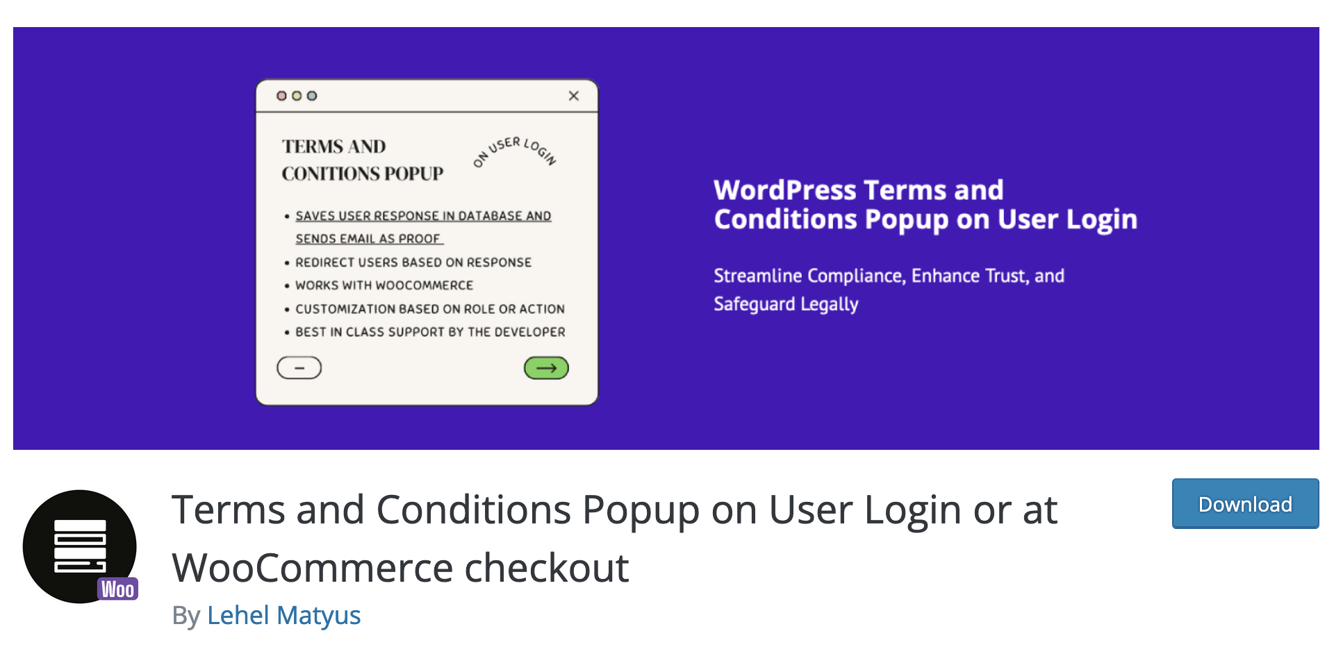 Terms popup at WooCommerce Checkout
